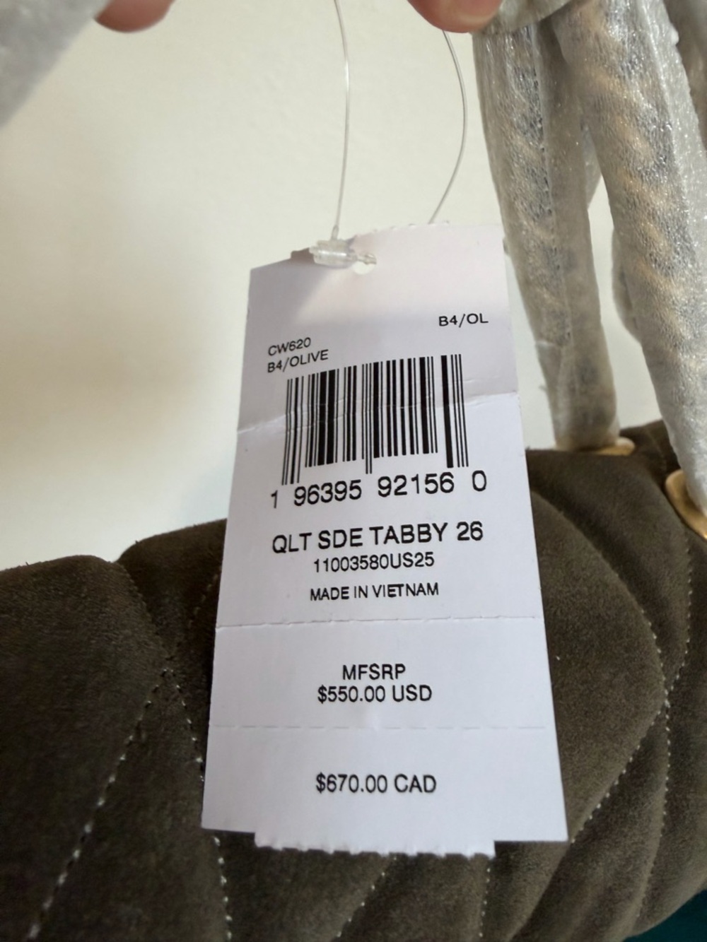 NWT Coach Tabby Shoulder Bag 26 in Olive - Picture 11 of 13